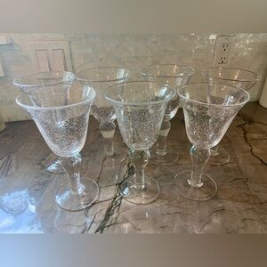 Elegant Clear Glass Goblets Set - 7